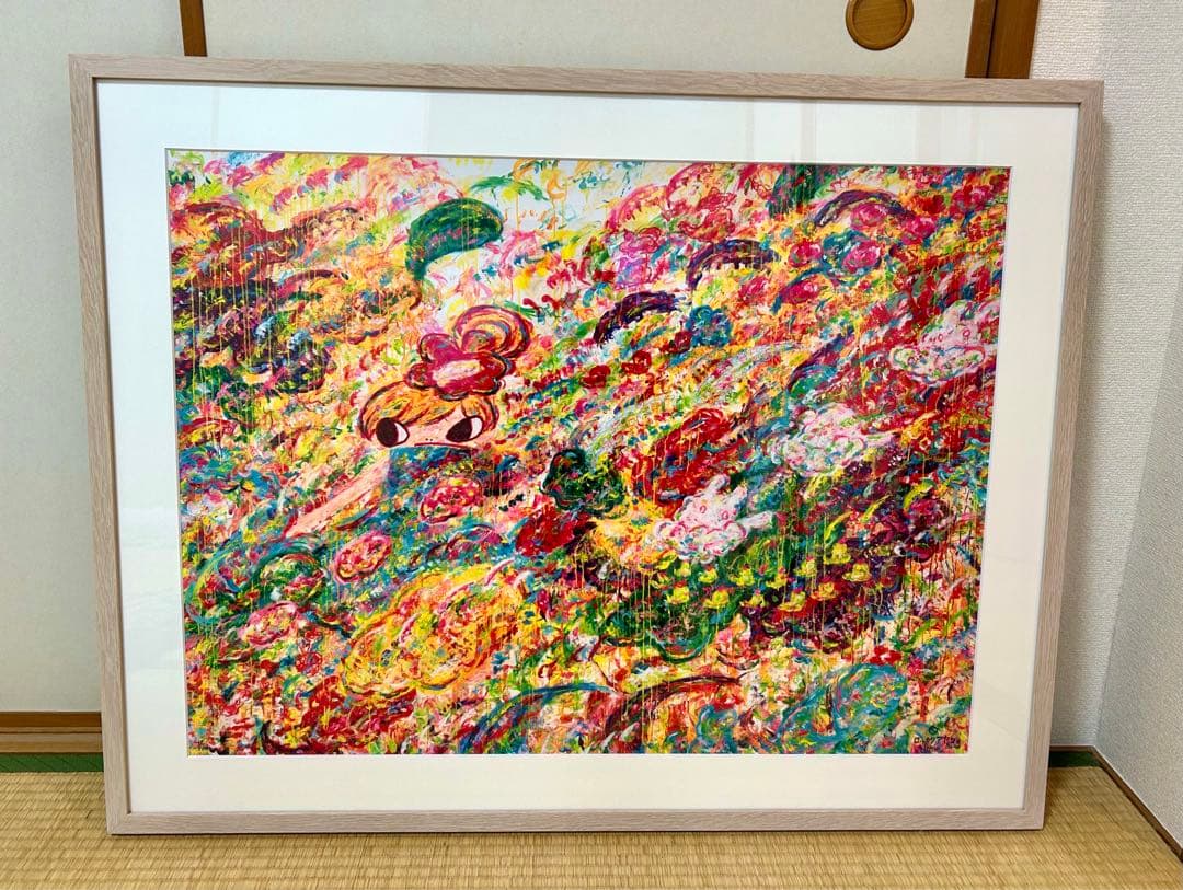 ロッカクアヤコ　シルクスクリーン　untitled 額装　保証書付