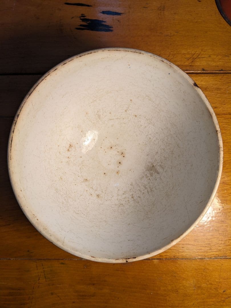 青い鳥　ぶどう柄のカフェオレボウル　フランスアンティーク