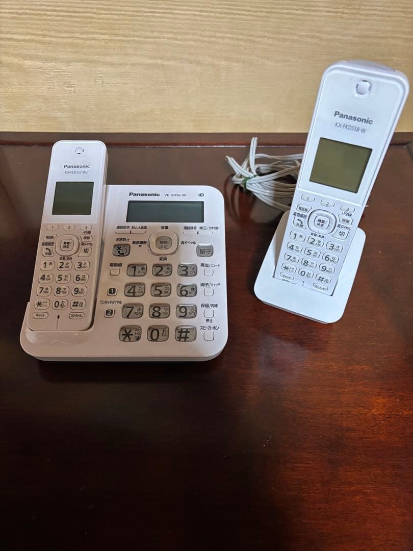Panasonic パナソニック　コードレス電話機　VE-GD56-W