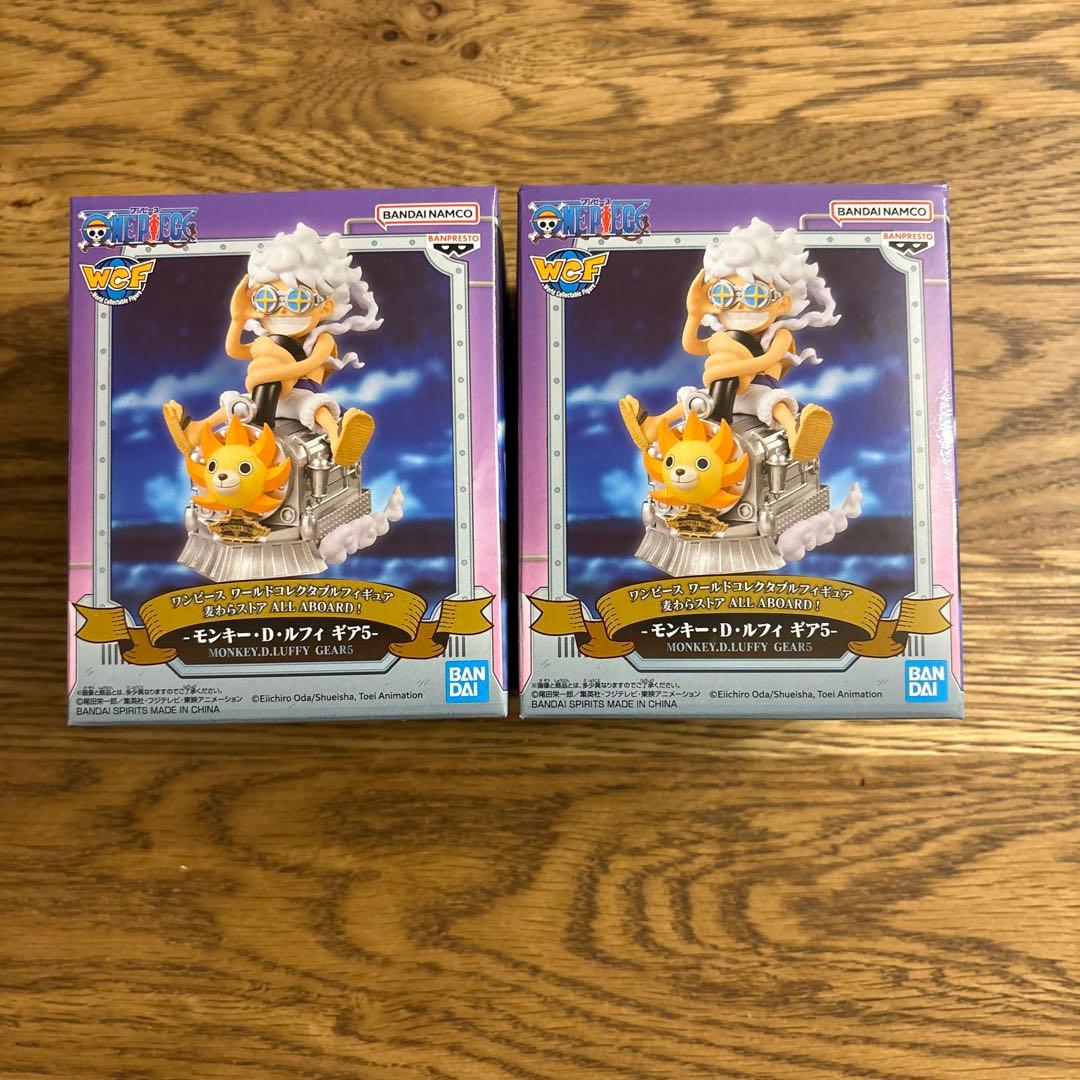 ワンピース ワーコレ麦わらストア ALL ABOARD ルフィギア5 4点セット