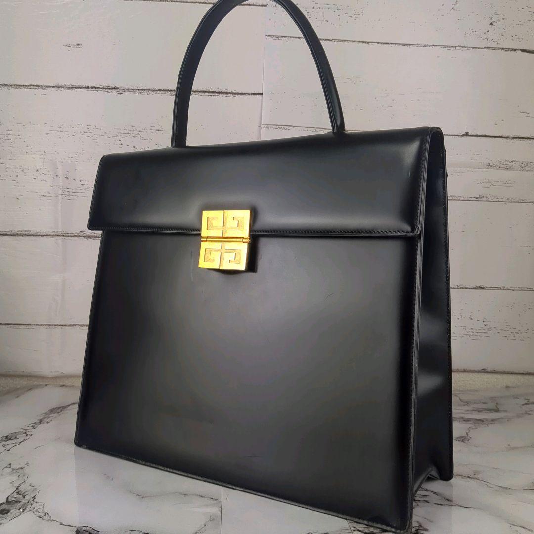 【美品】ジバンシー☆ 4Gロゴ ハンドバッグ A4 ビジネスバッグ レザー　黒