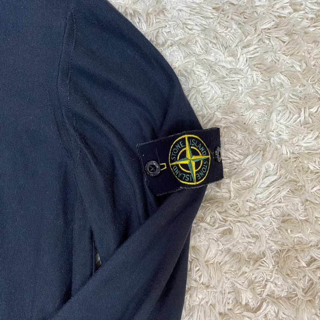 ストーンアイランド　長袖ニット　リブ　ブラック　L