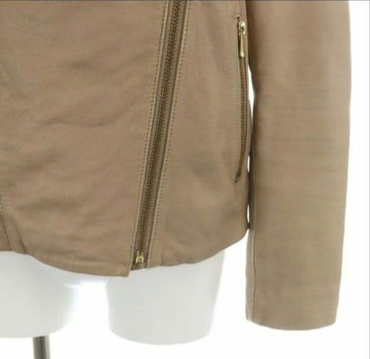 NOBLE ベージュ シングルライダースジャケット