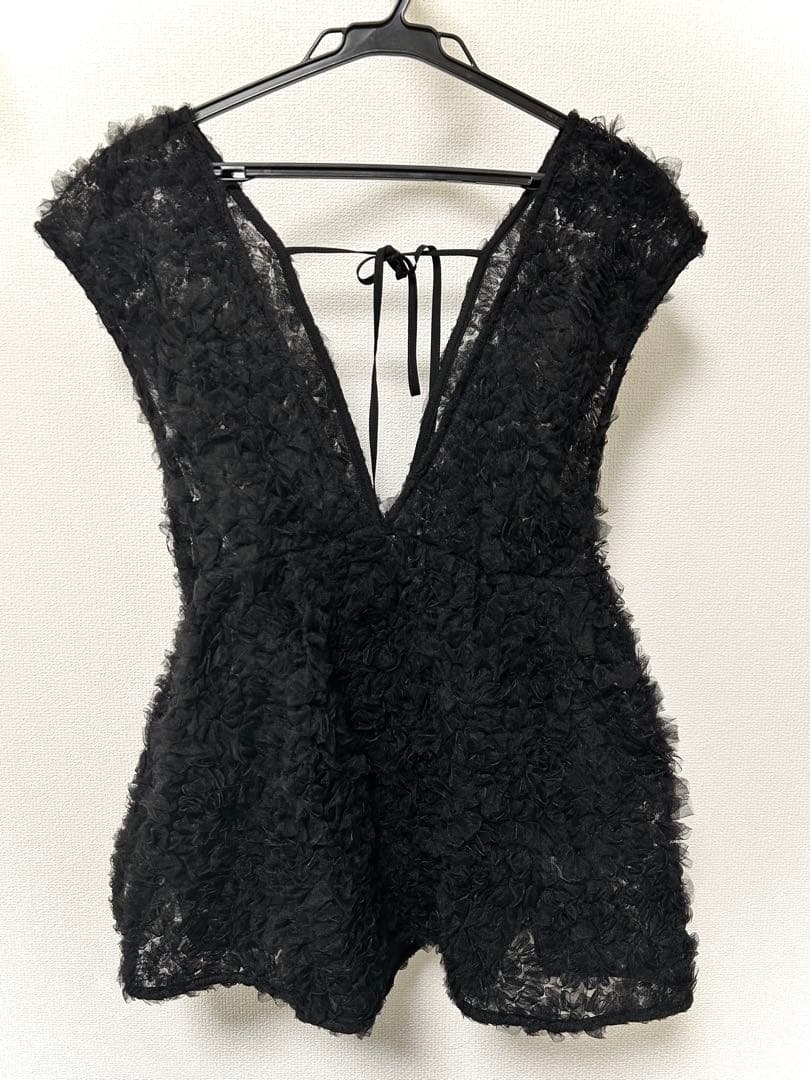 Mystrada デコラチュールブラウス 黒 Sサイズ