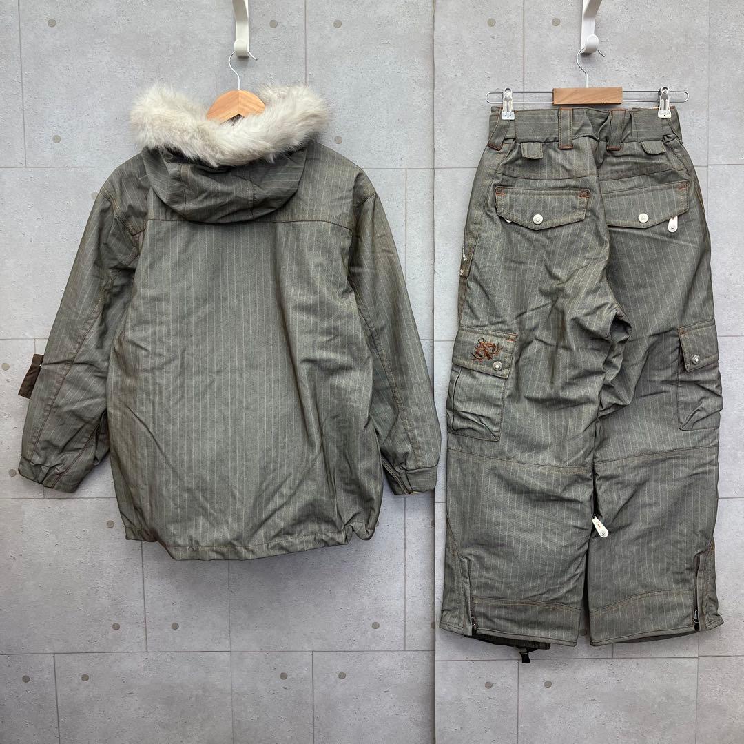 kissmark キスマーク スノボウェア 上下セットアップ ファー 灰