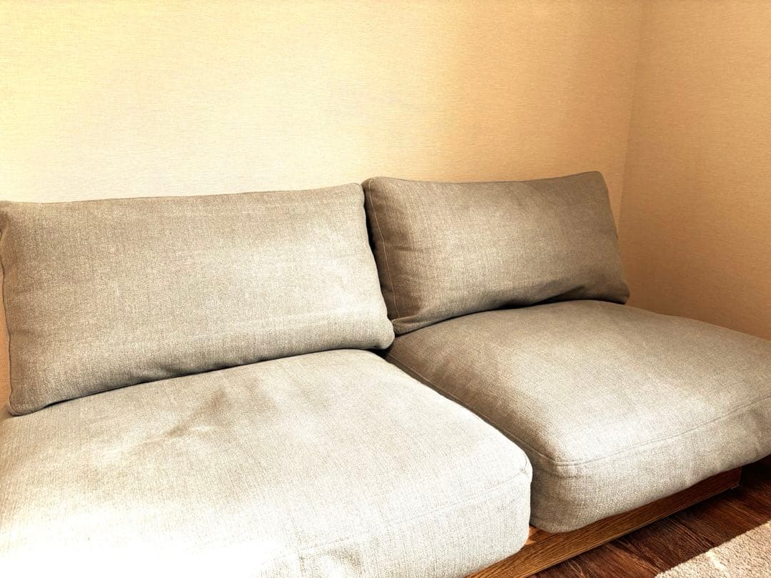 MOMO NATURAL/CLOUD LOW SOFA 2P グレー
