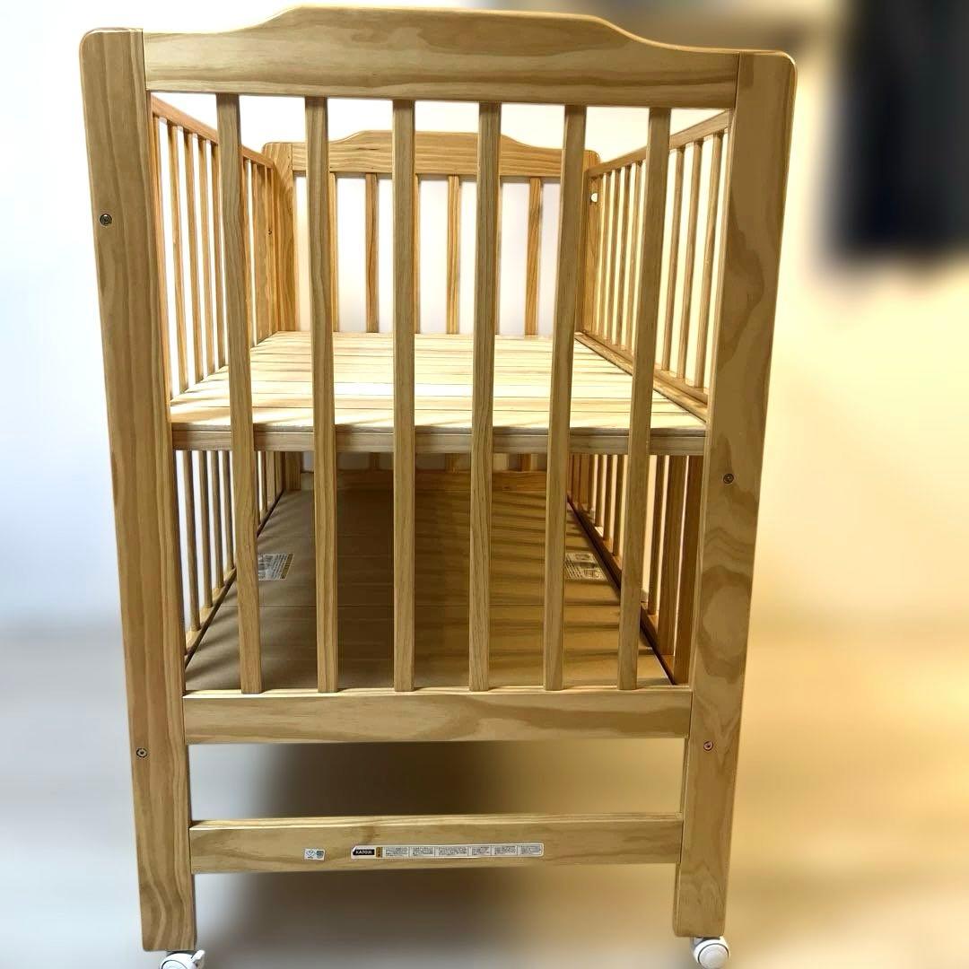 KATOJI 木製ベビーベッド　レギュラーサイズ　ハイシート