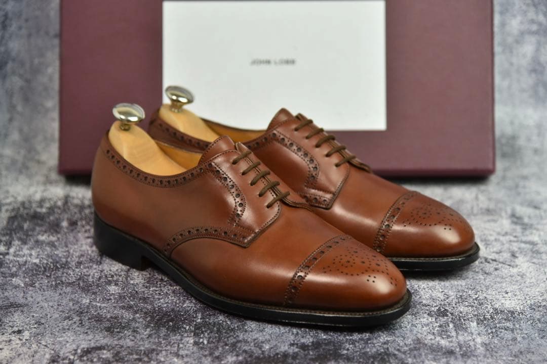 付属品完備　ジョンロブ　ネイダー　5.5EE　チェスナット　8695ラスト