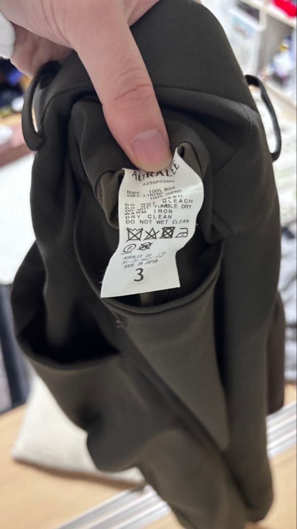 AURALEE ダークグレー スラックス サイズ3