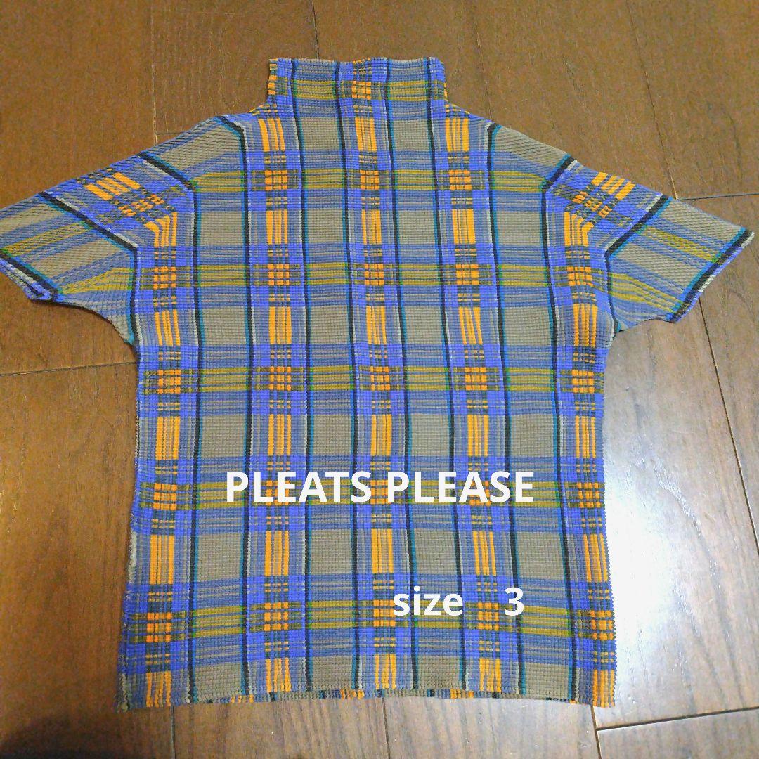 ISSEY MIYAKE PLEATS PLEASE カットソー チェック L