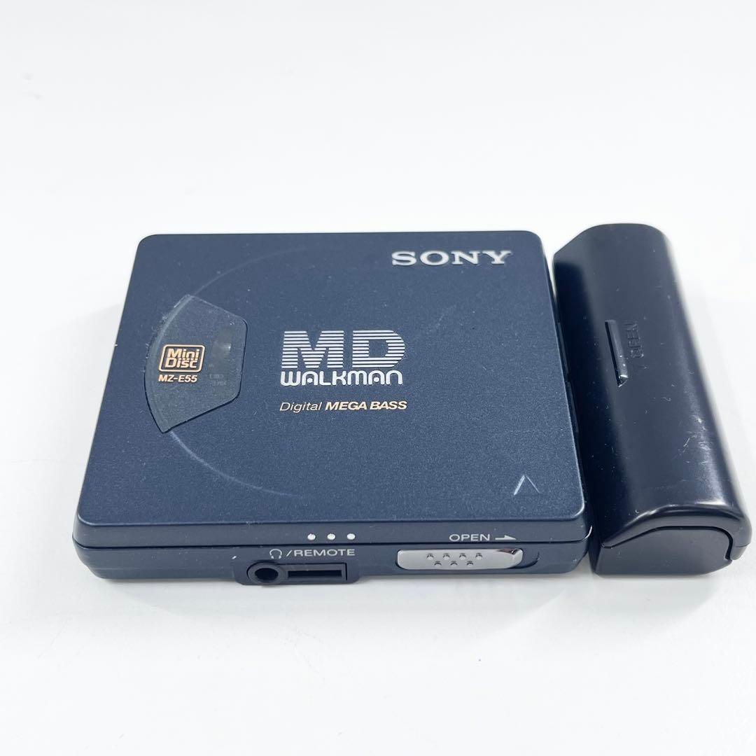 SONY MZ-E55 MDウォークマン 美品 動作確認済 リモコン ケース付