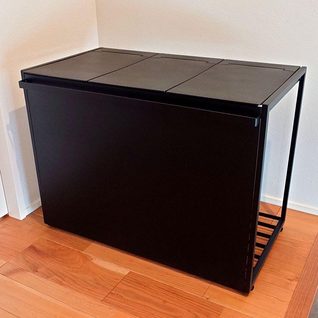 山崎実業 tower 蓋付き目隠し分別ダストワゴン タワー 45L 3分別