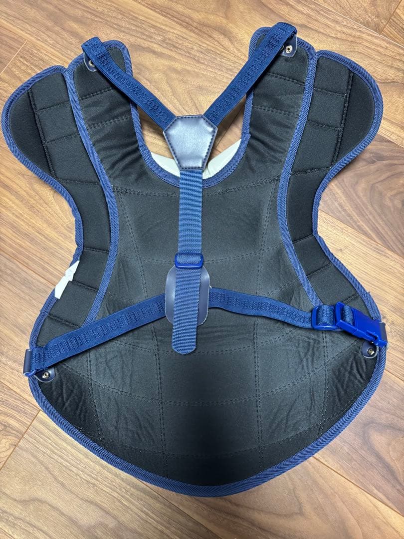 【しろくまとかげ】ハタケヤマ捕手用プロテクター JSBBネイビー/ホワイト