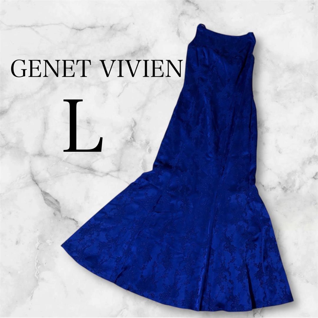 極美品✨ ジュネビビアン ロングドレス 11 ブルー パーティー 演奏会