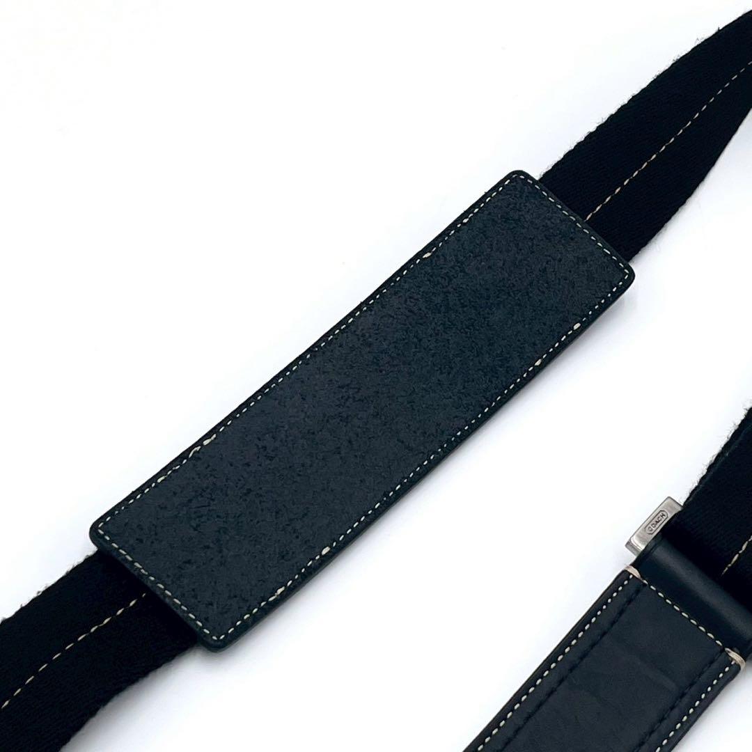 COACH コーチ ボストンバッグ 2way 大容量 ナイロン レザー 黒