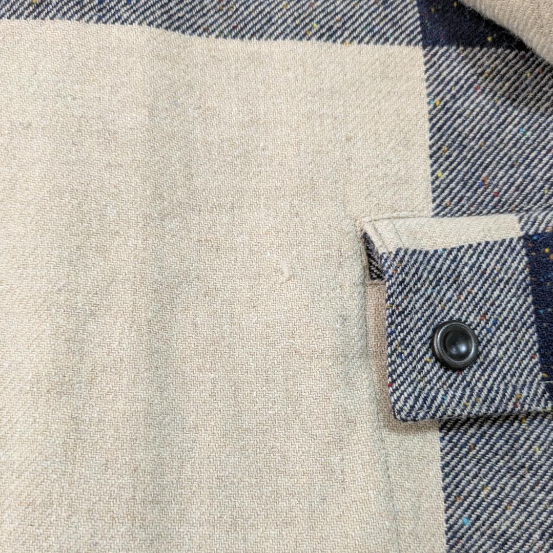 タグ付き MOTORCYCLE ウール チェック ライダース コート S