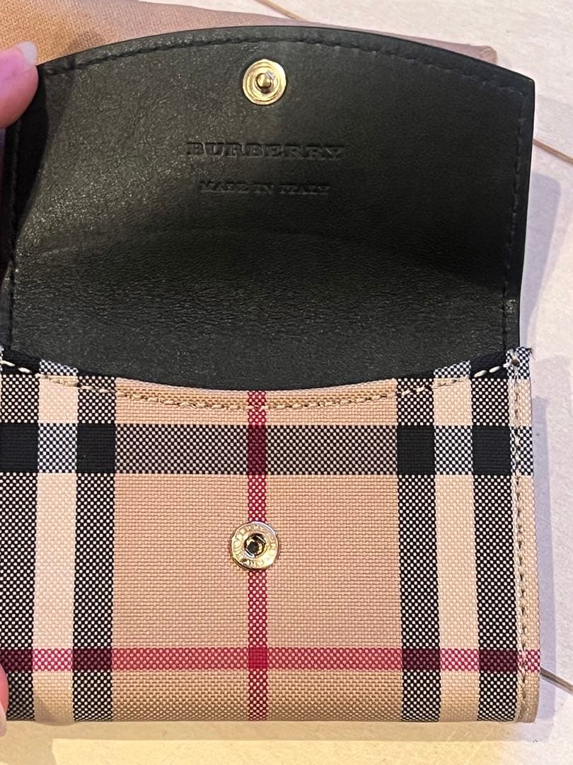 BURBERRY 名刺入れ ブラック/ベージュ