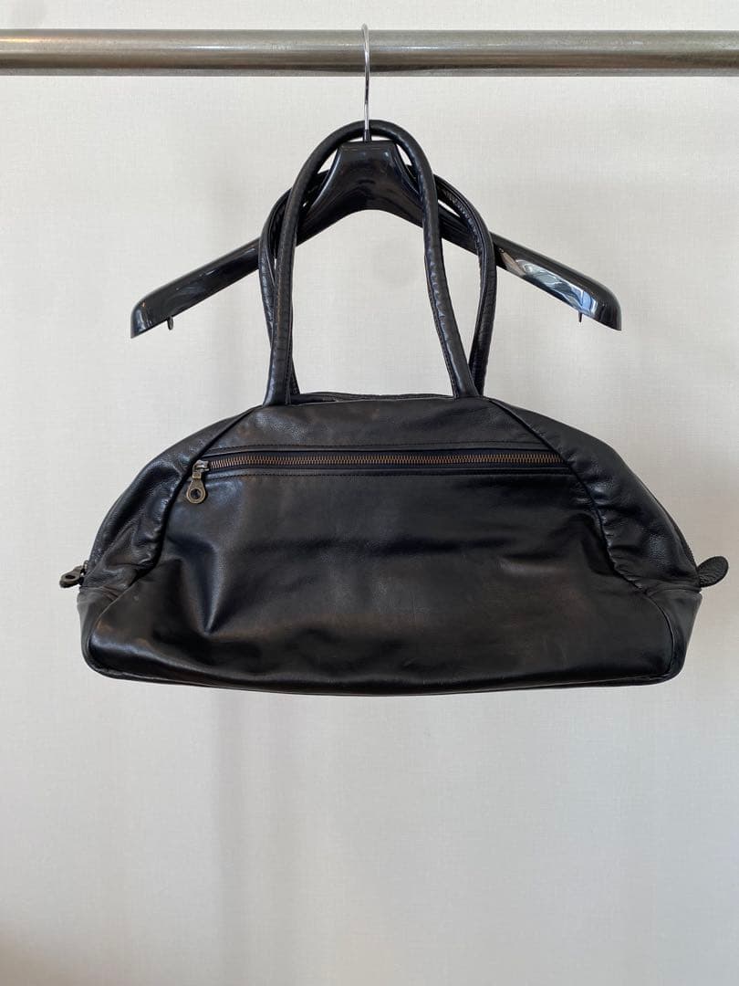 ジャスエムビーJas-M.B スモールトラベラーボストンバッグ　本革　黒