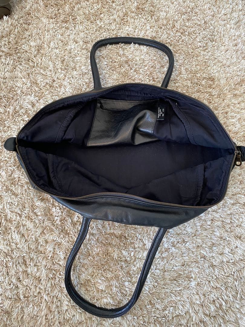 ジャスエムビーJas-M.B スモールトラベラーボストンバッグ　本革　黒