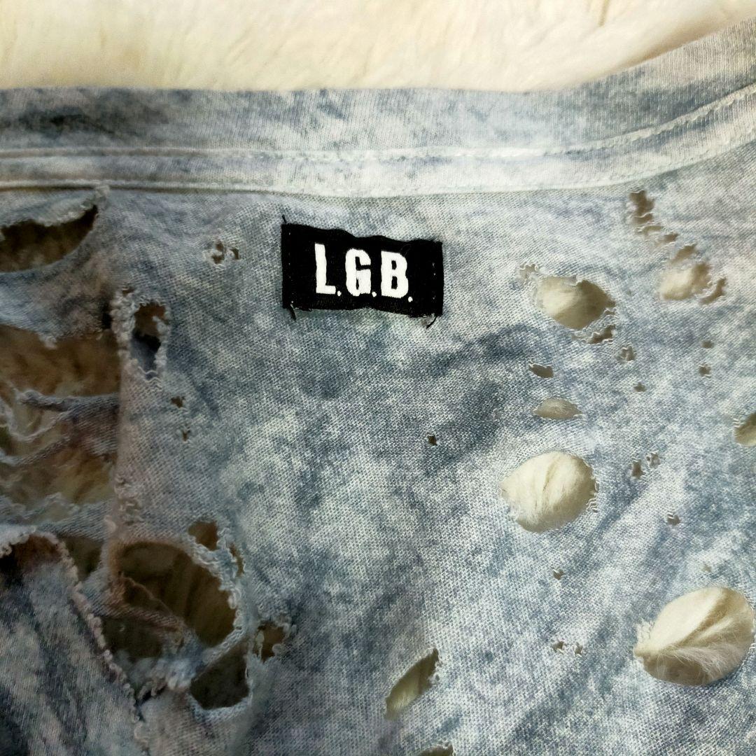 L.G.B ルグランブルー Vネック Tシャツ ダメージ加工 日本製