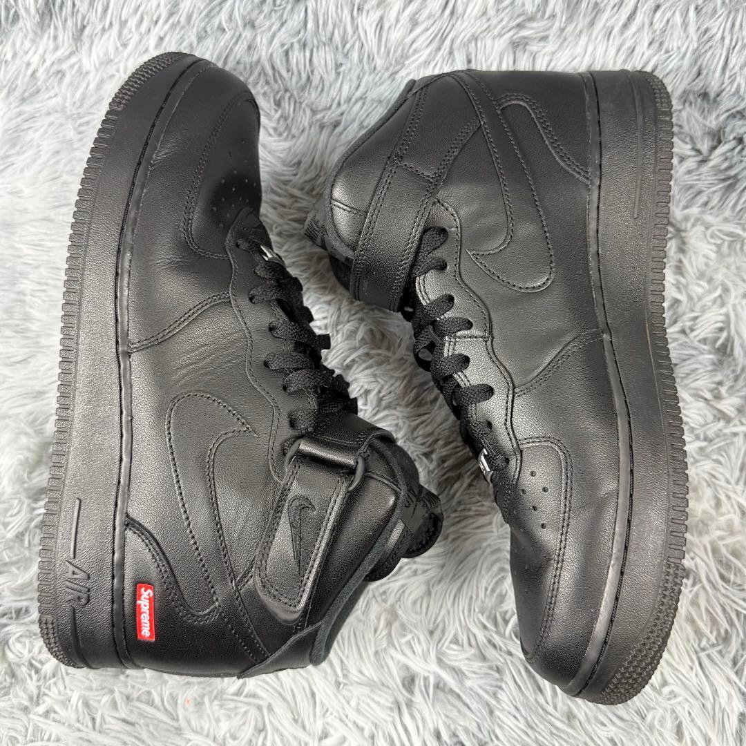 美品✨Nike × Supreme Air Force 1 MID 黒 28.5