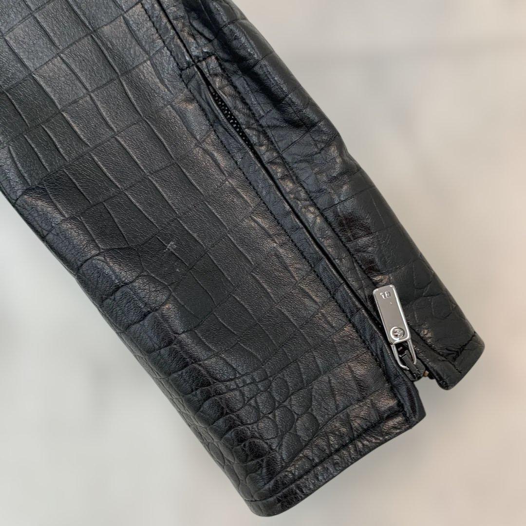 ☆超美品☆ラルフローレン　レザージャケット　羊革　スタンドカラー　ラム　黒