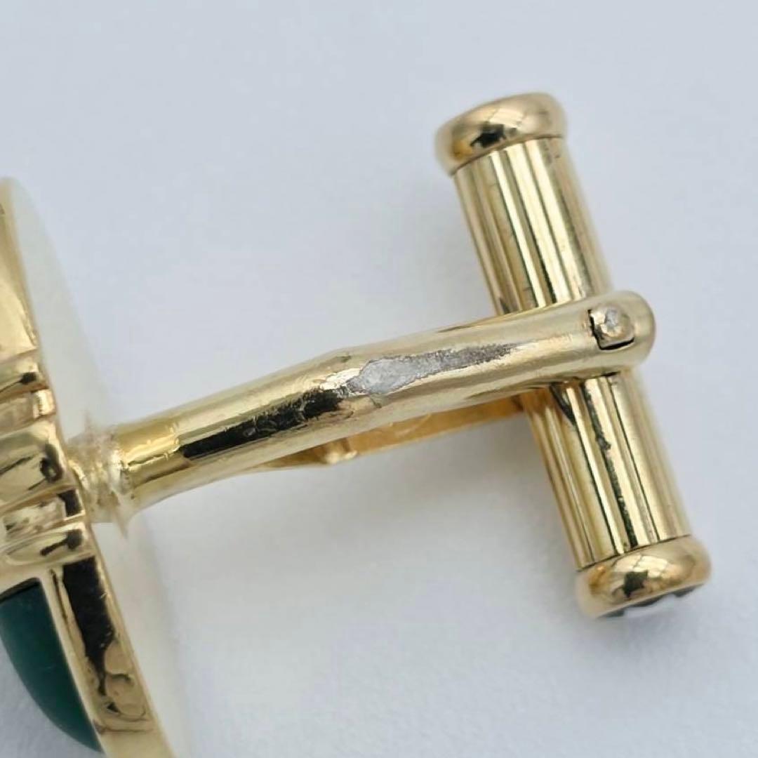 ★MONTBLANC★ カフリンクス オーバル ロゴ グリーン ゴールド