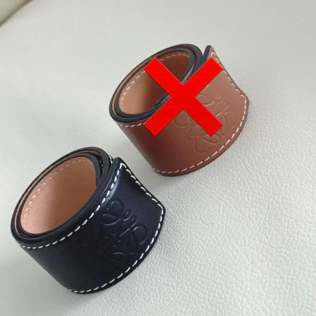 LOEWE レザー バングル ブラック