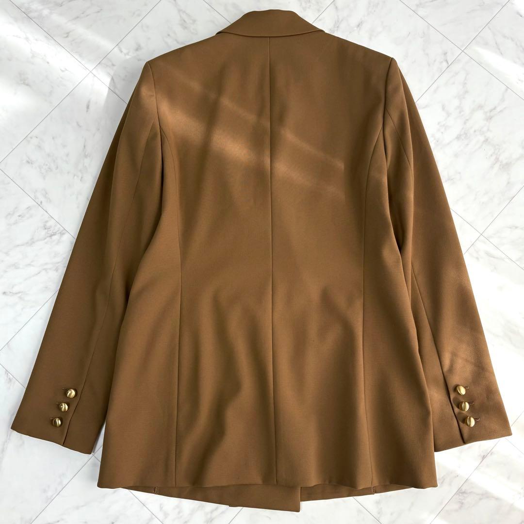 新品タグ付き【アルアバイル】テーラードジャケット　ダブル　金ボタン　キャメル　M