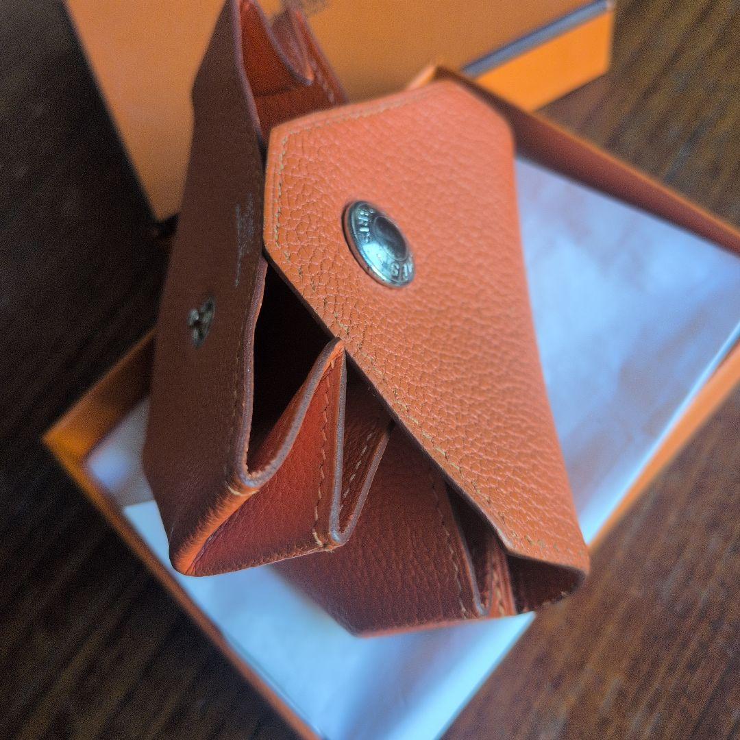 HERMES オレンジ レザー ケース