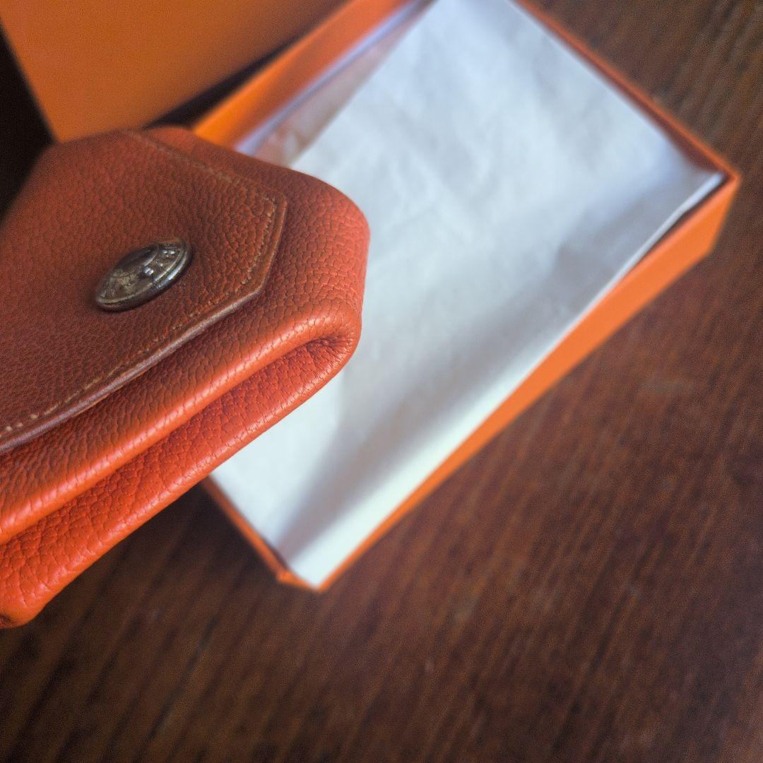 HERMES オレンジ レザー ケース