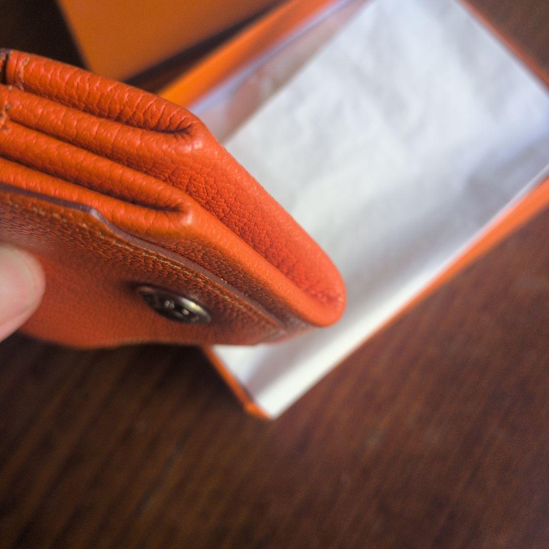 HERMES オレンジ レザー ケース