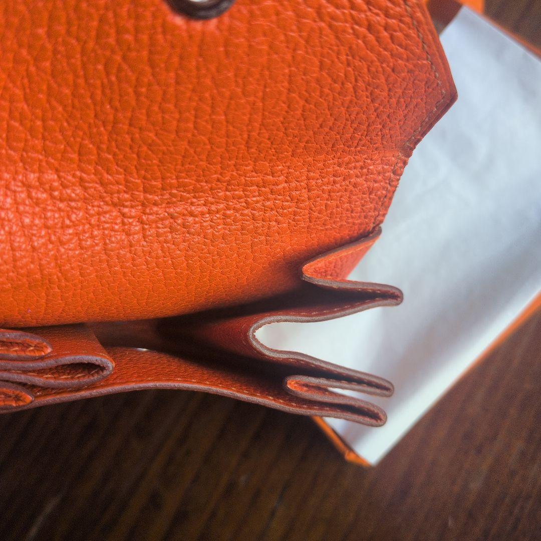 HERMES オレンジ レザー ケース