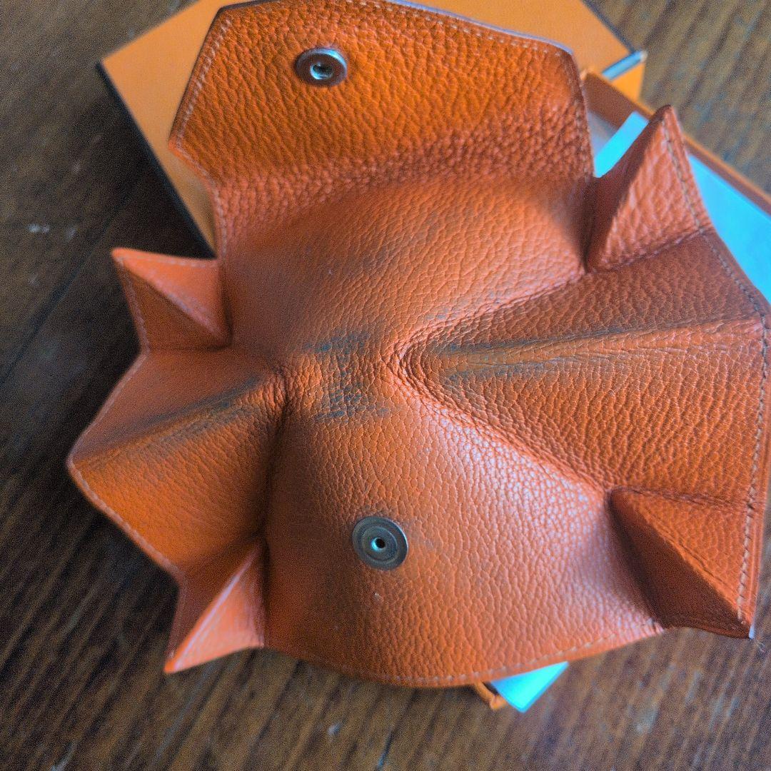 HERMES オレンジ レザー ケース