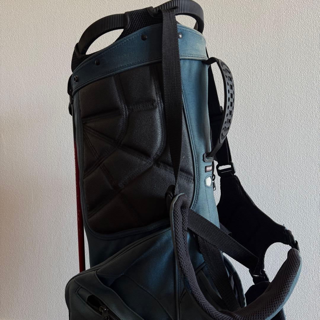 ブリーフィング　キャディバッグ　ショルダー式　スタンド式　軽量　デニム調　ブルー