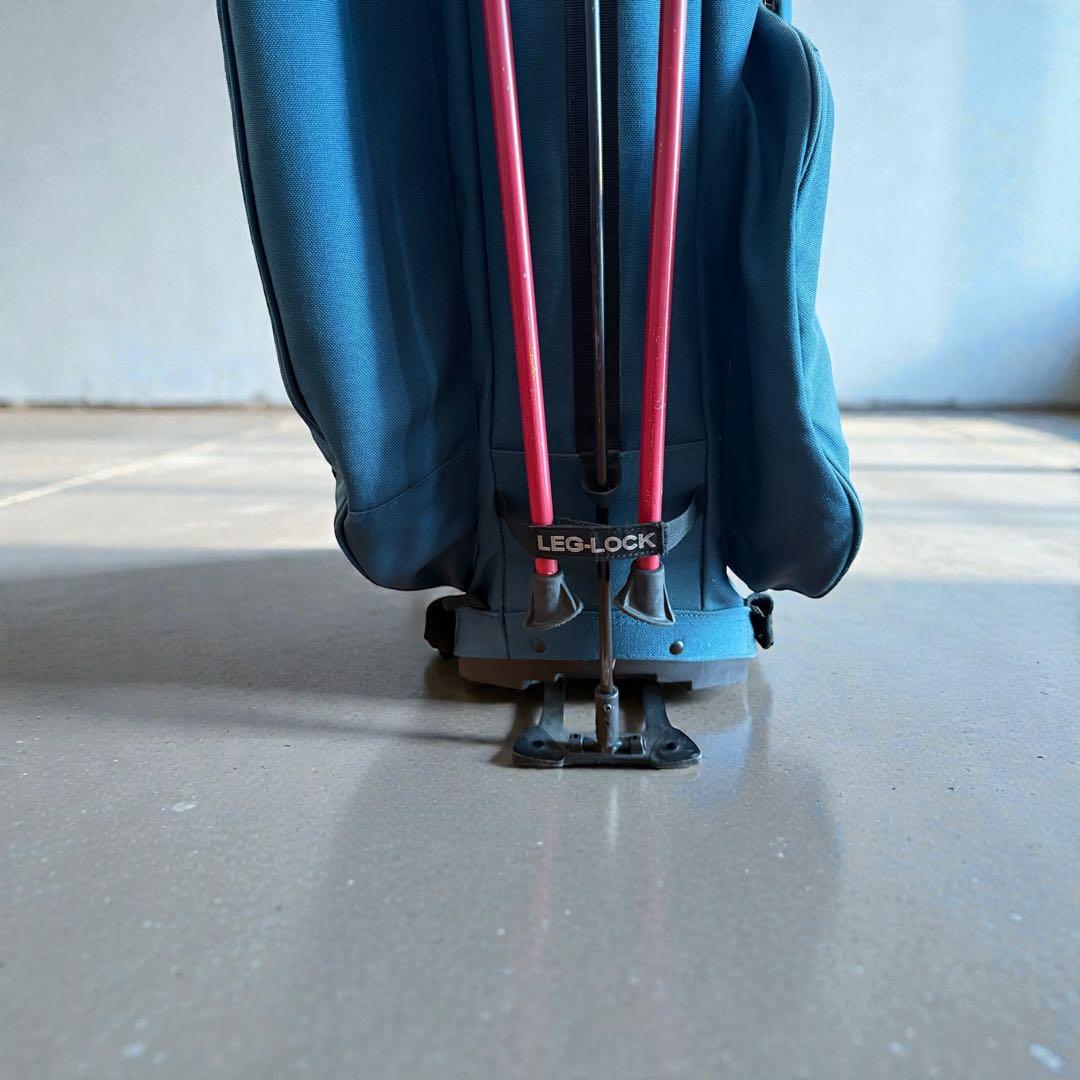 ブリーフィング　キャディバッグ　ショルダー式　スタンド式　軽量　デニム調　ブルー