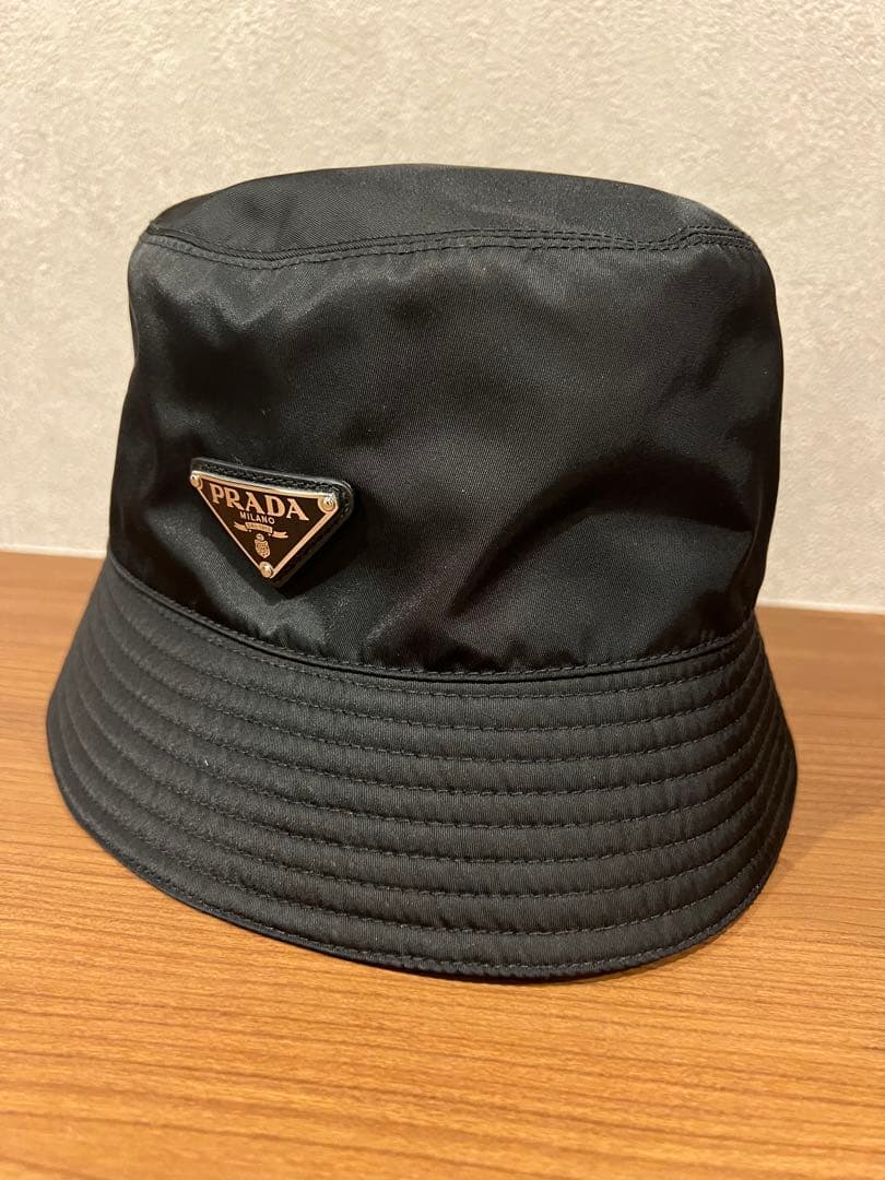 PRADA Re-Nylon バケットハット ブラックLサイズ