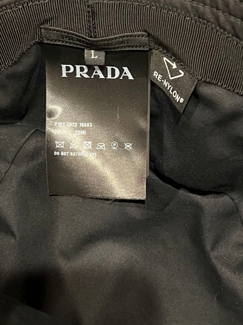 PRADA Re-Nylon バケットハット ブラックLサイズ