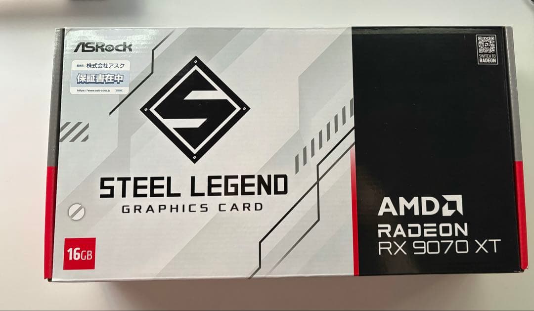 新品未開封　ASRock RX 9070 XT Steel Legend