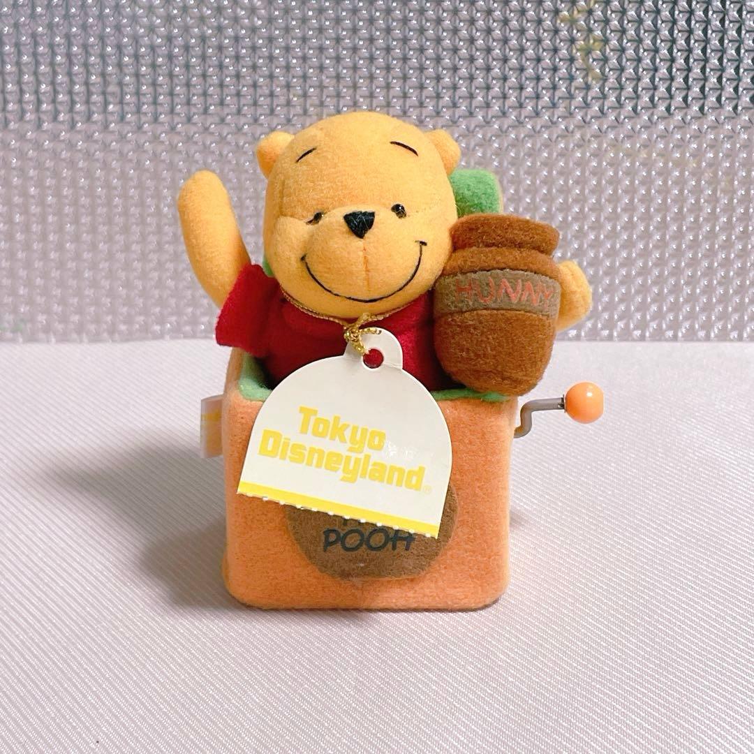 東京ディズニーランド　くまのプーさん　ぬいぐるみ　手回しオルゴール　インテリア