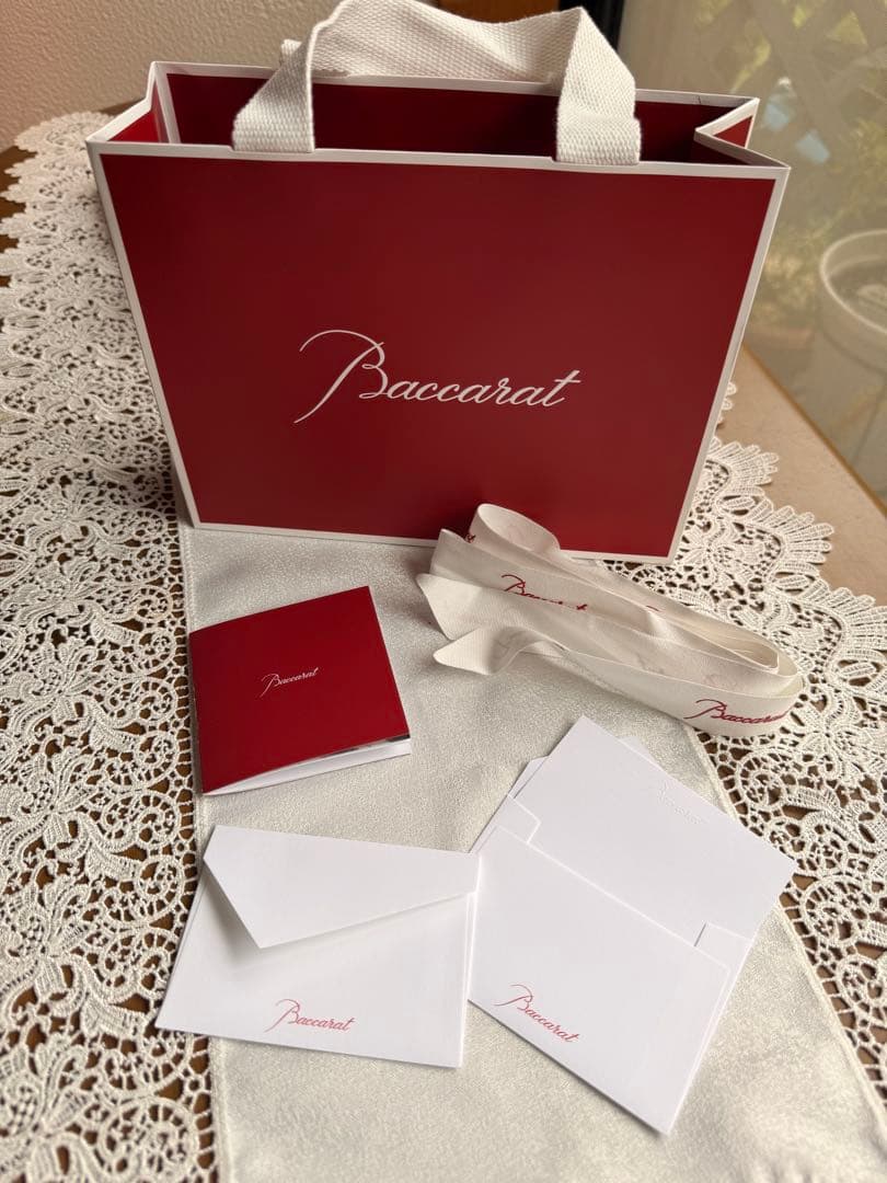 【新品・未使用】【Baccarat】【バカラ】　ラッキーバタフライ　レッド