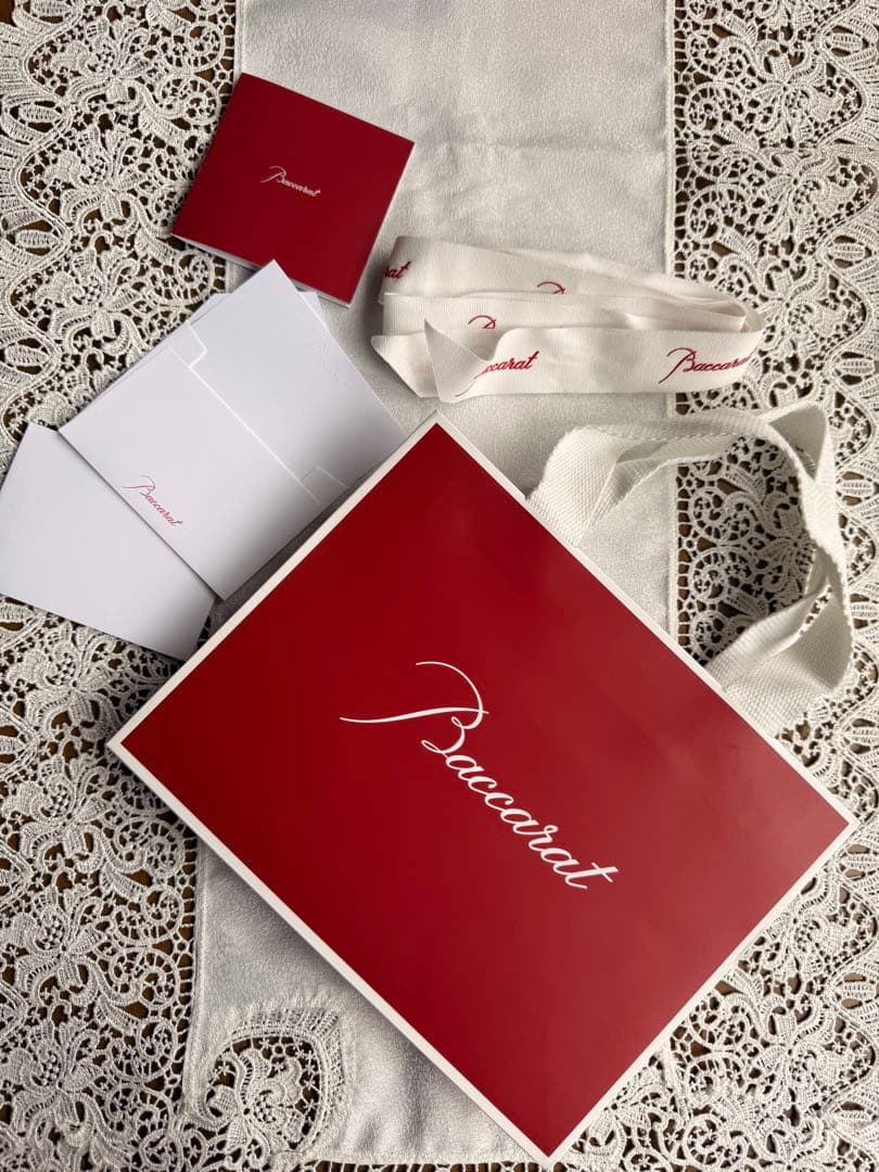 【新品・未使用】【Baccarat】【バカラ】　ラッキーバタフライ　レッド