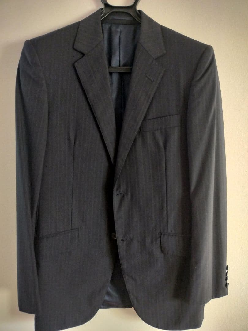 UNITED ARROWS luxxorビジネススーツ ダークグレー ストライプ