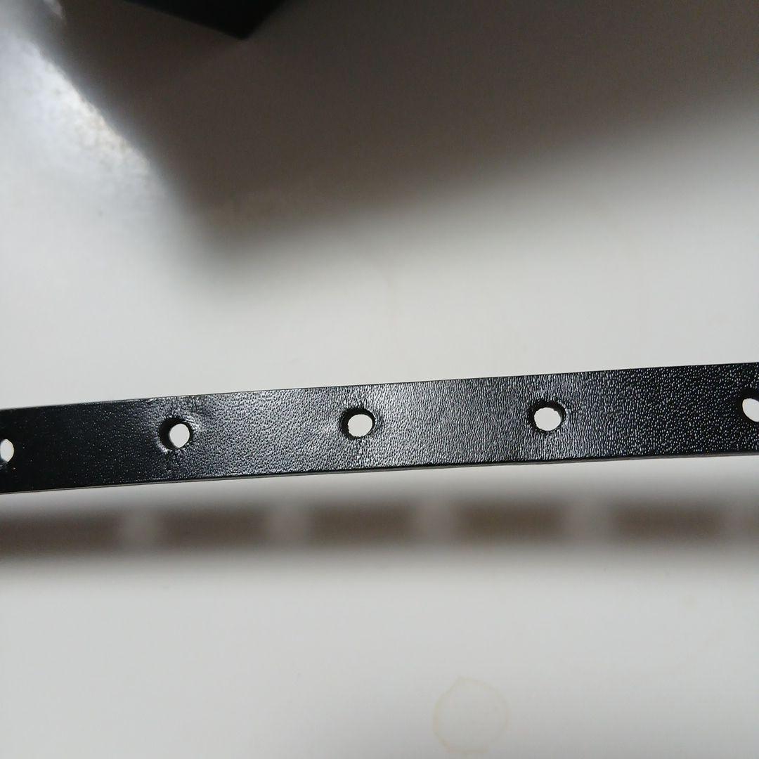 BVLGARI ブラックレザーベルト ゴールドバックル