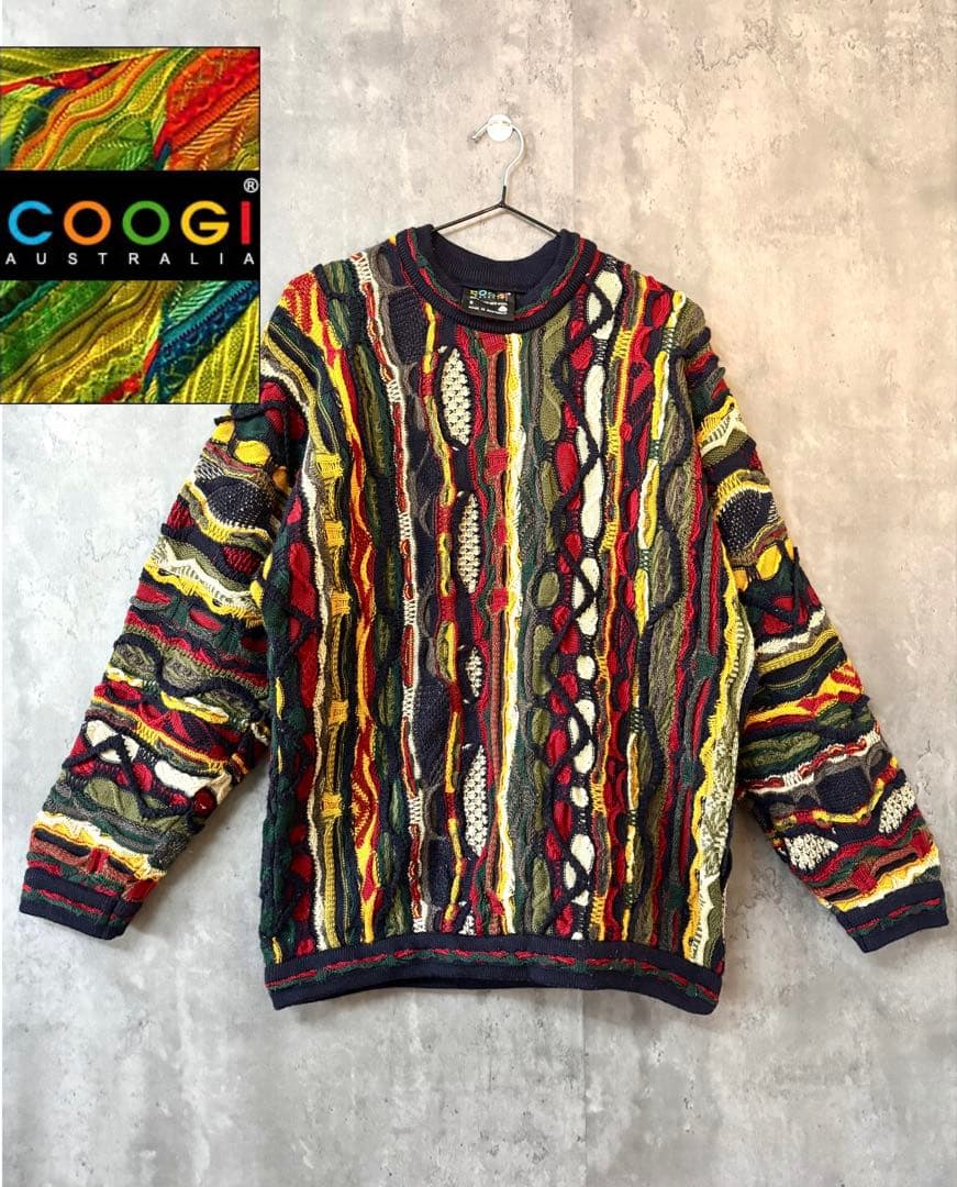 〈早い者勝ち・定番〉 高級デザイン COOGIビンテージ3Dニット L 菅田将暉