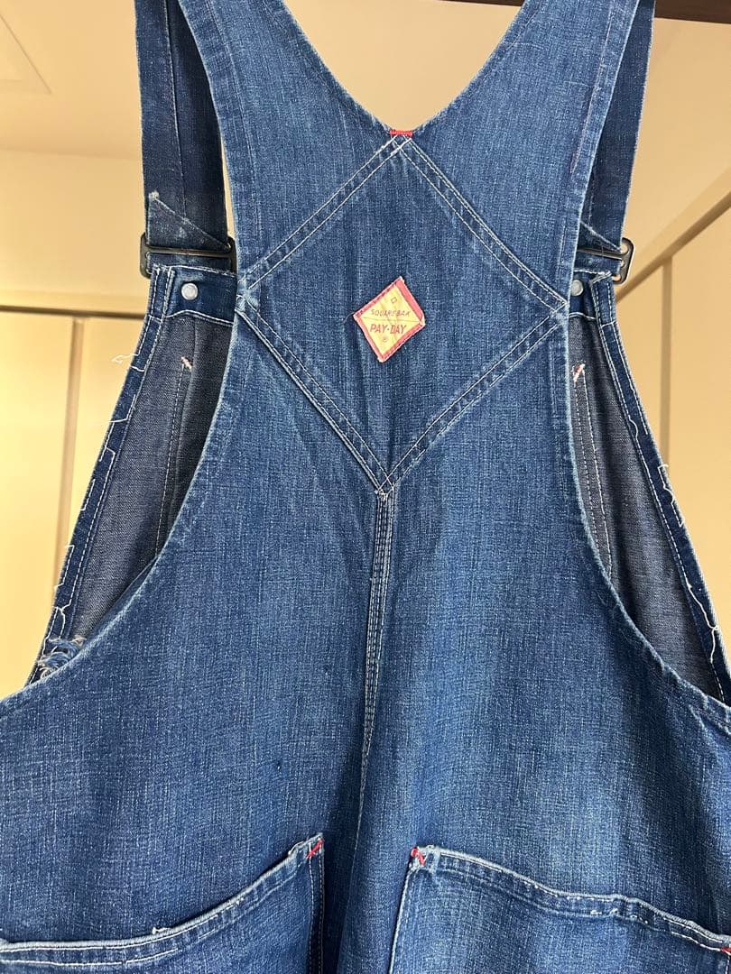 50s PAYDAYオーバーオール鬼ヒゲ縦落ち雰囲気抜群