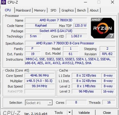 AMD Ryzen 7 7800X3D CPU 新品未使用　動作確認済み