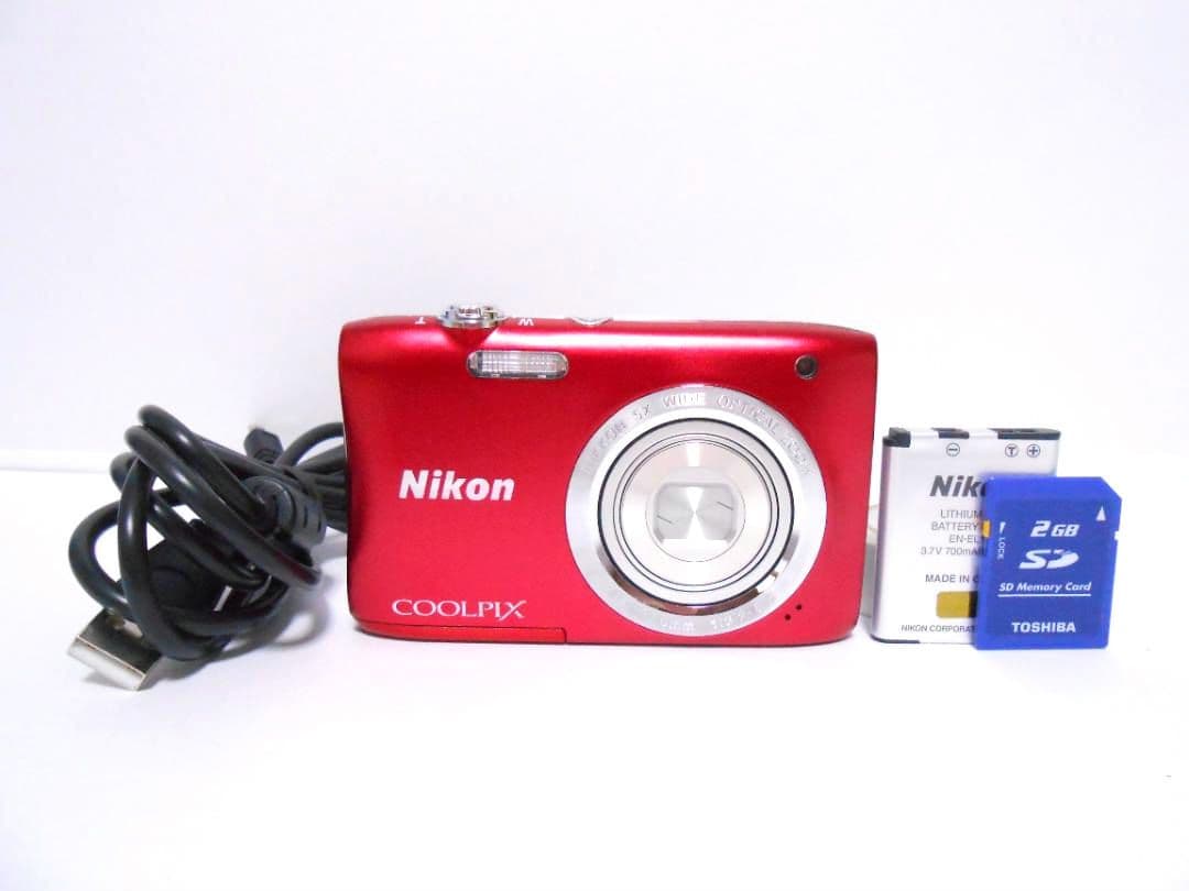 【たー】　ニコン　Nikon COOLPIX S2900 レッド