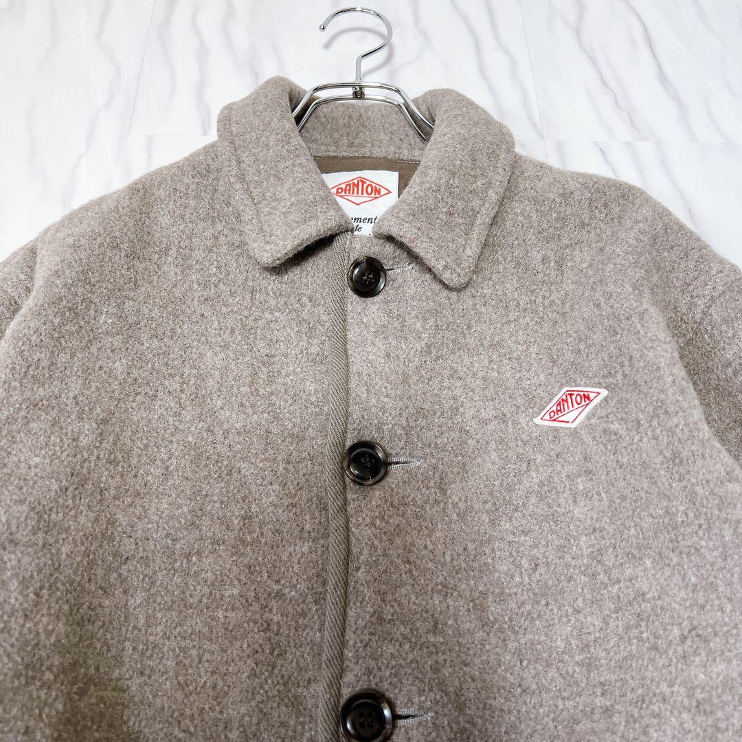 DANTON ダントン ウールライトパイルカバーオールジャケット 38 ベージュ