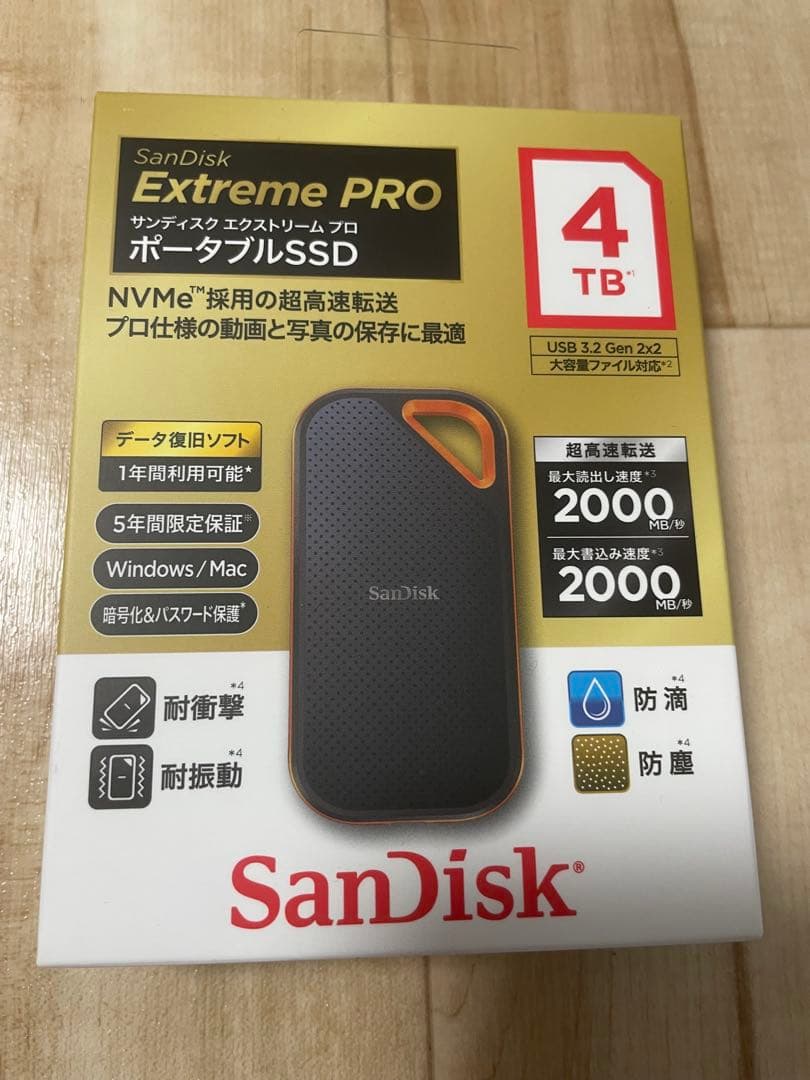 SanDisk Extreme PRO 4TB ポータブルSSD